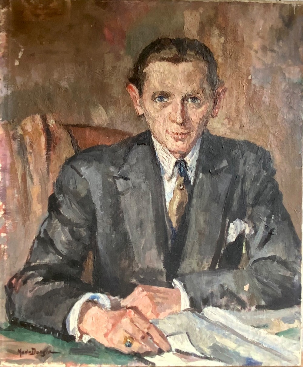 MID CENTURY OIL PORTRAIT FRENCH EXPRESSIONISM View III