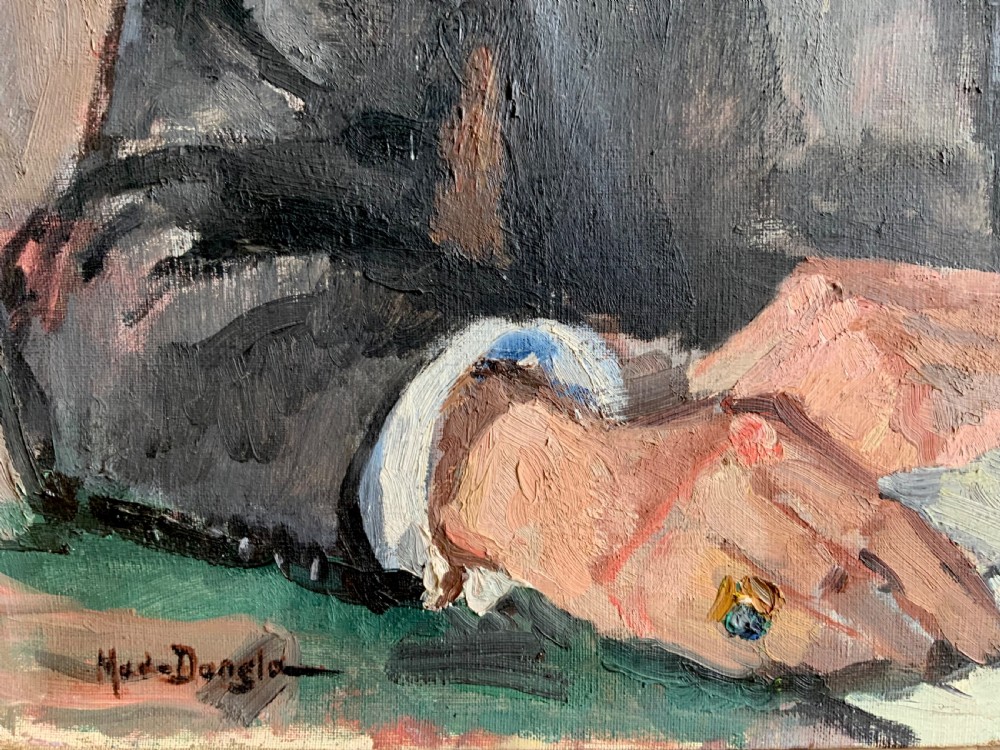 MID CENTURY OIL PORTRAIT FRENCH EXPRESSIONISM View IV