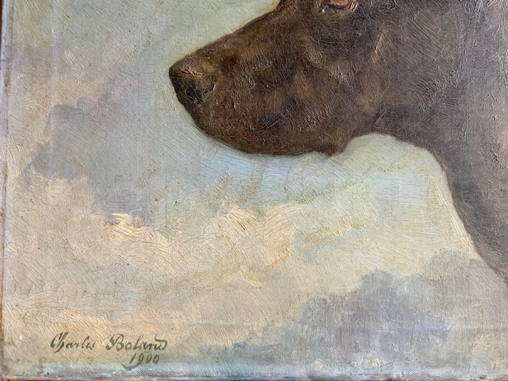 PORTRAIT OF NERINA THE DOG OIL ON CANVAS View III