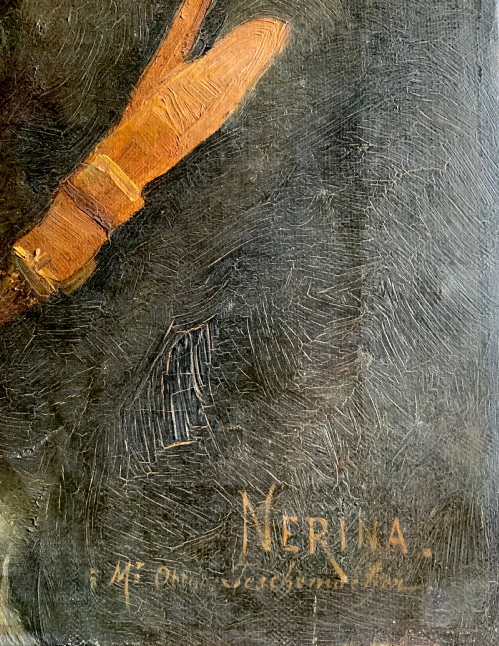 PORTRAIT OF NERINA THE DOG OIL ON CANVAS View V