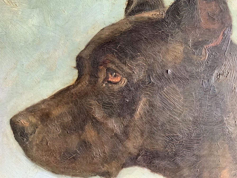 PORTRAIT OF NERINA THE DOG OIL ON CANVAS View VI