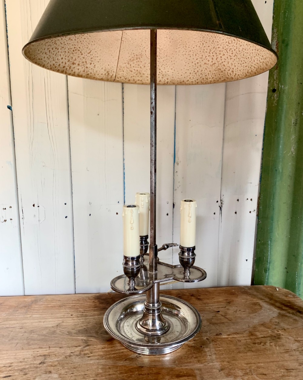 SILVER PLATED BOUILLOTTE LAMP View II