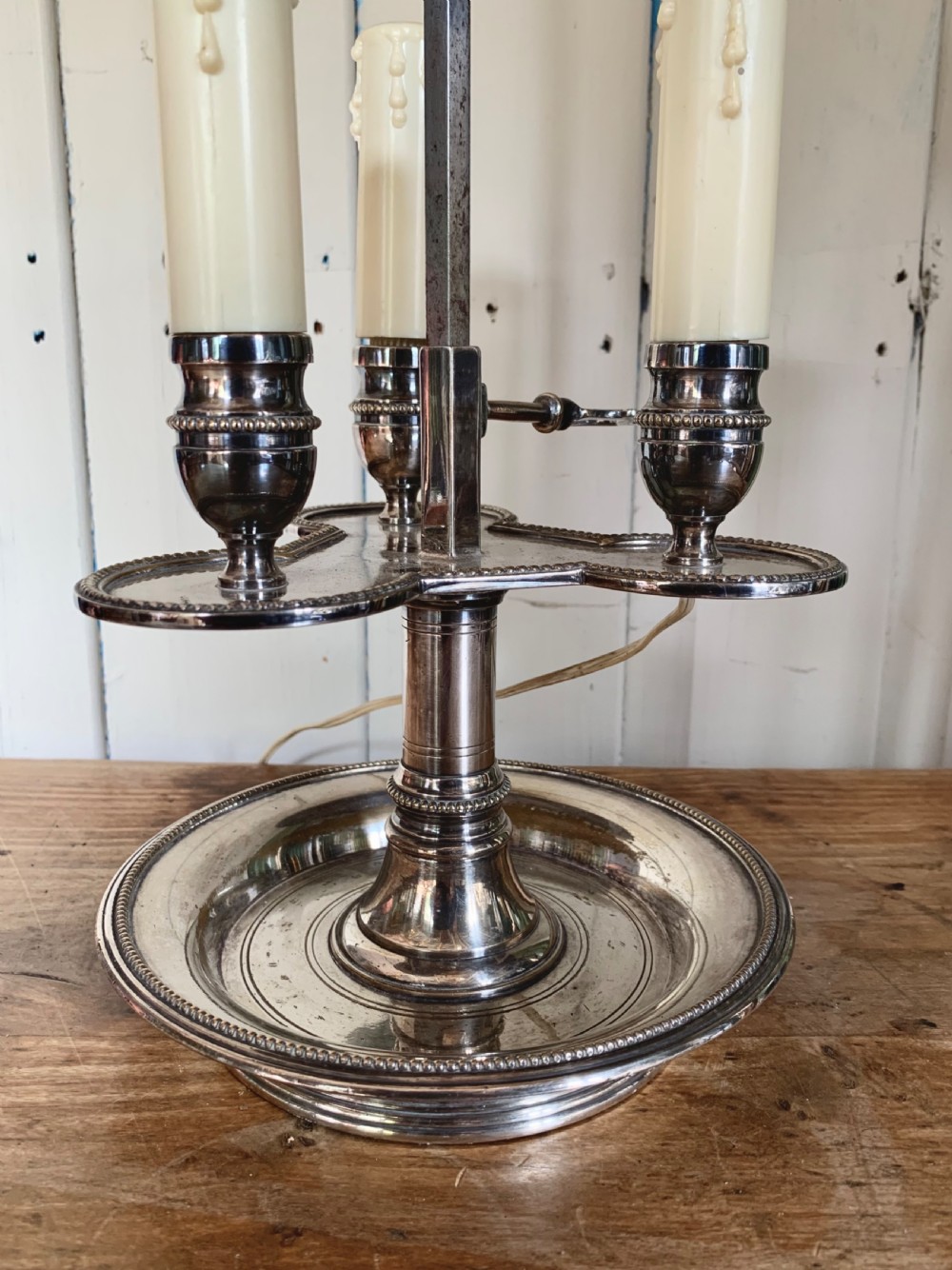 SILVER PLATED BOUILLOTTE LAMP View IV