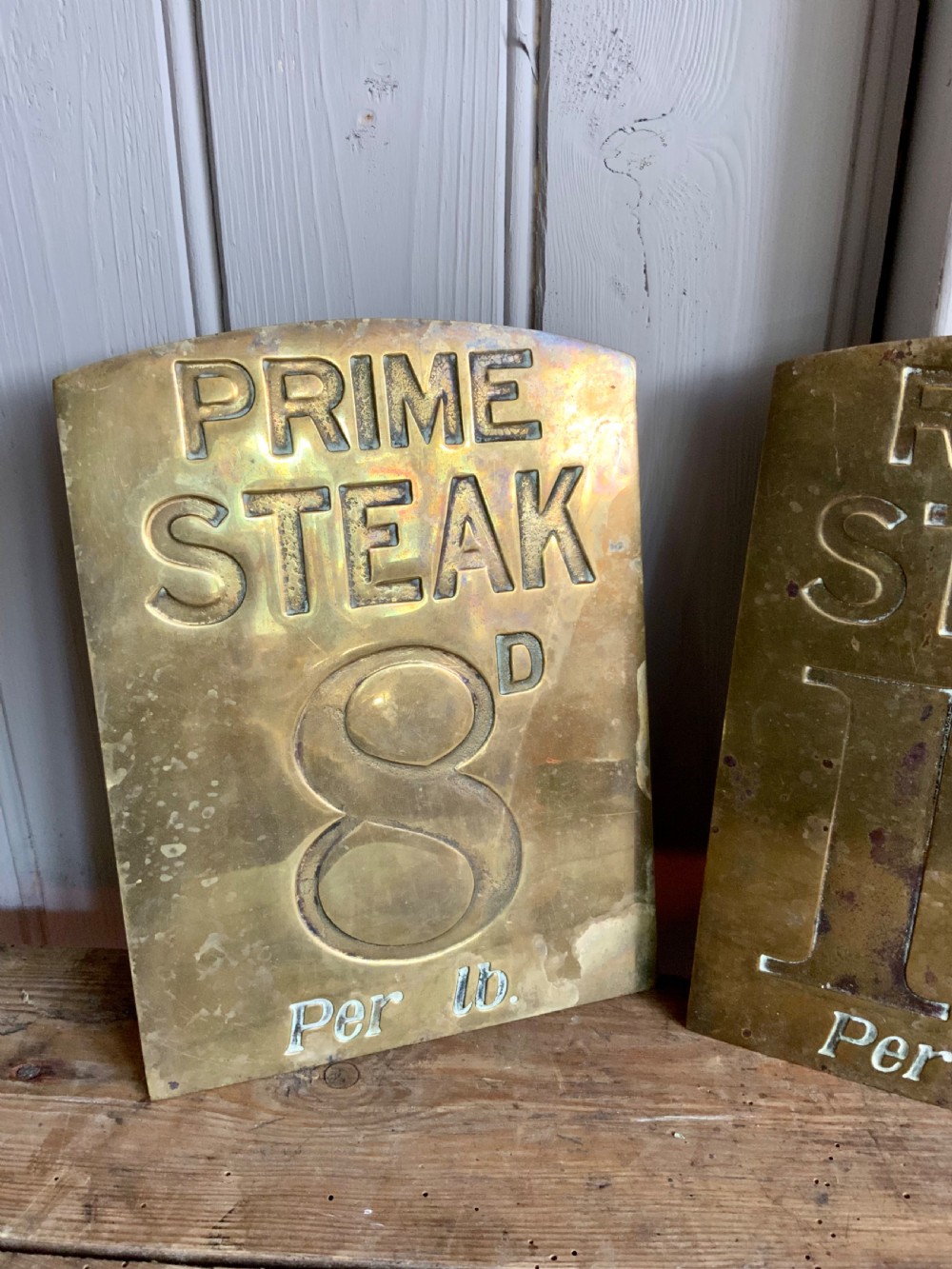 A PAIR OF EARLY BUTCHER’S PRICE LABELS View II