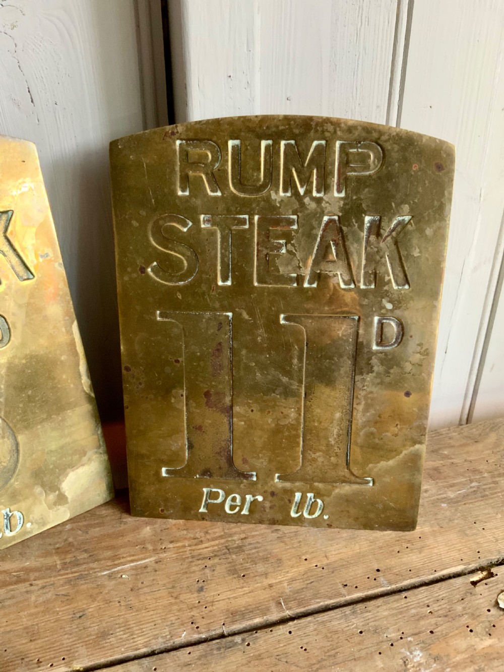 A PAIR OF EARLY BUTCHER’S PRICE LABELS View III