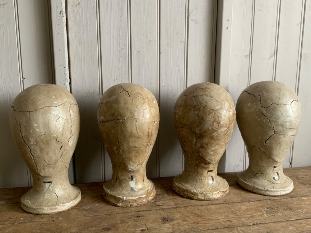 SET OF 4 RARE ORIGINAL MILLINERS’ HEADS View III