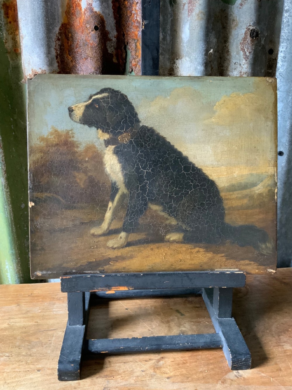BELGIAN SCHOOL - PORTRAIT OF A DOG
