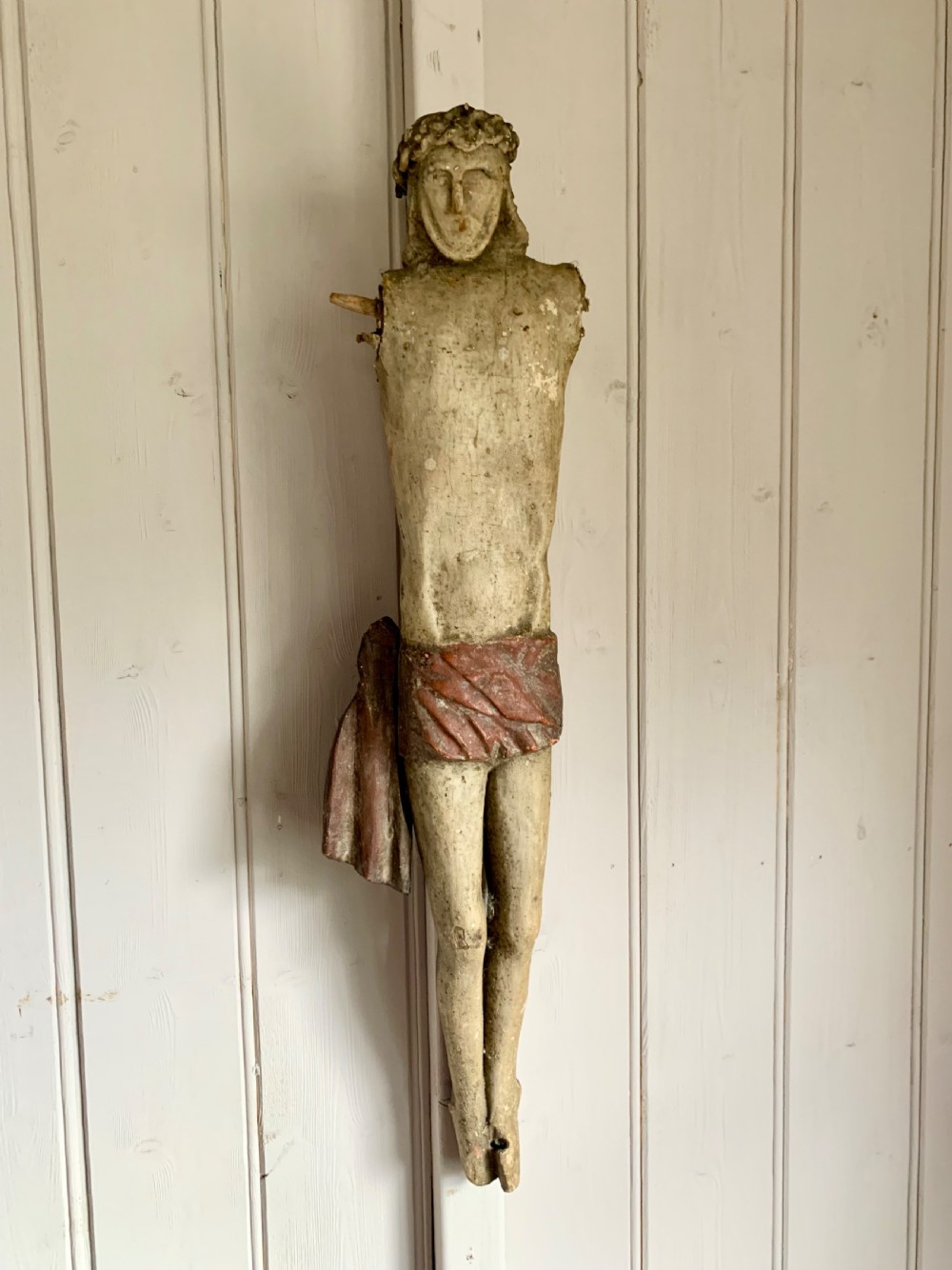 ANTIQUE FOLK ART  CRUCIFIX