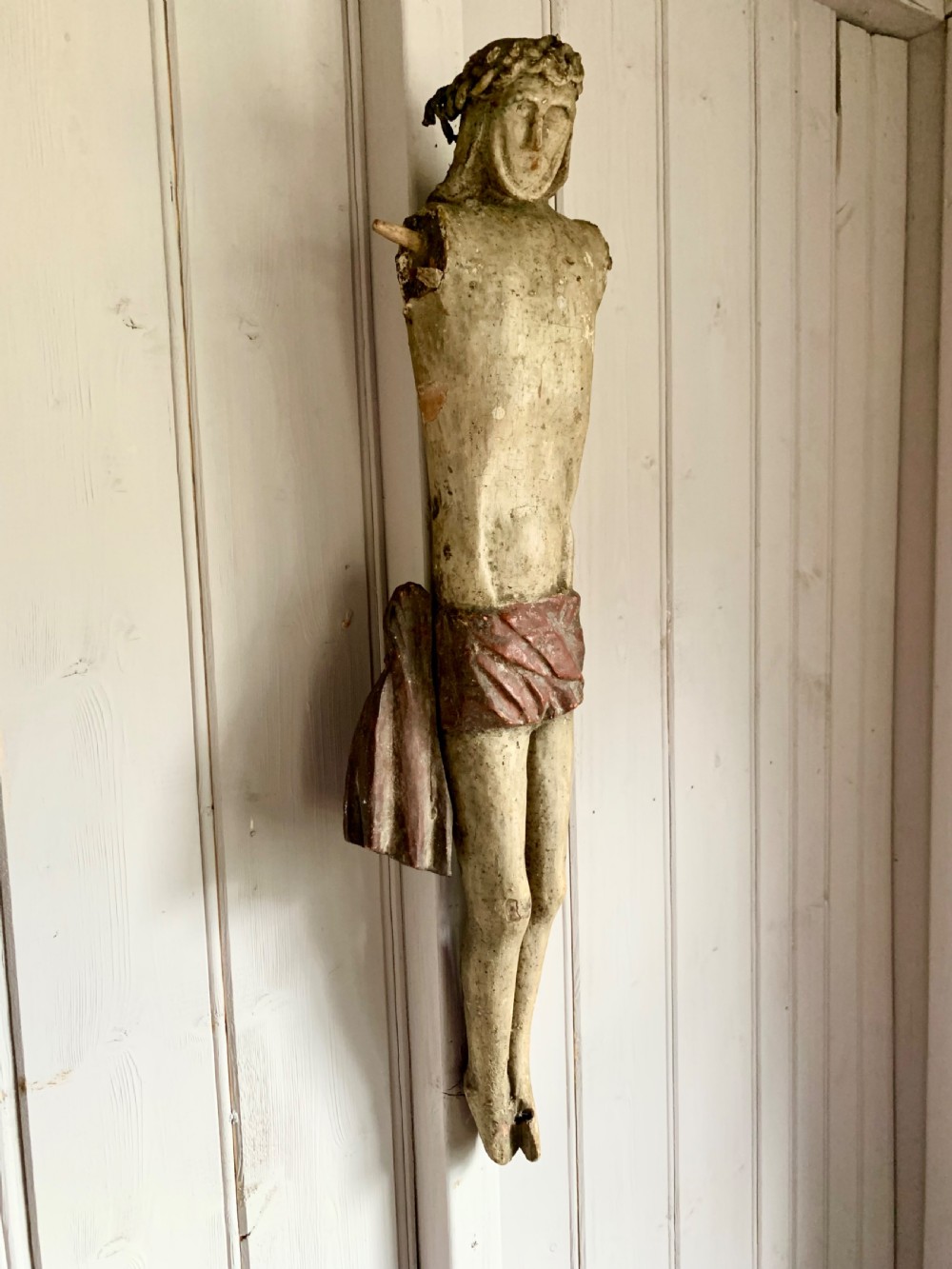 ANTIQUE FOLK ART  CRUCIFIX View II