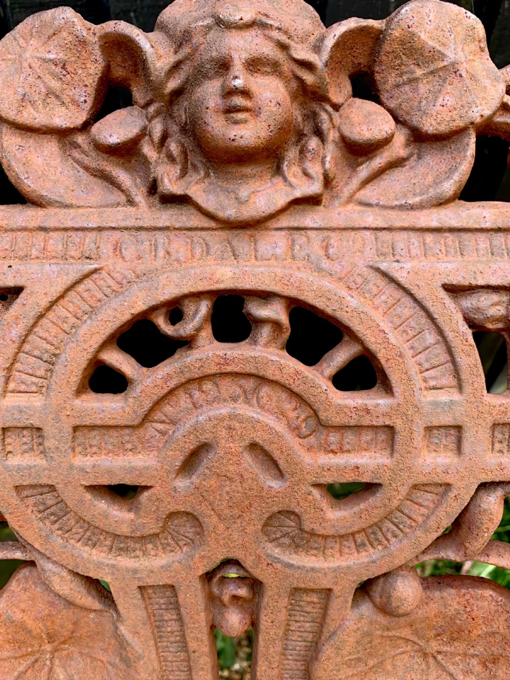 LATE 19th CENTURY CAST IRON GARDEN BENCH BY COALBROOKDALE  View III