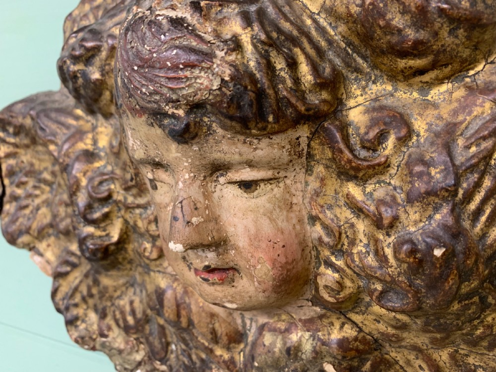 18TH CENTURY ITALIAN ANGEL WALL PANEL View IV
