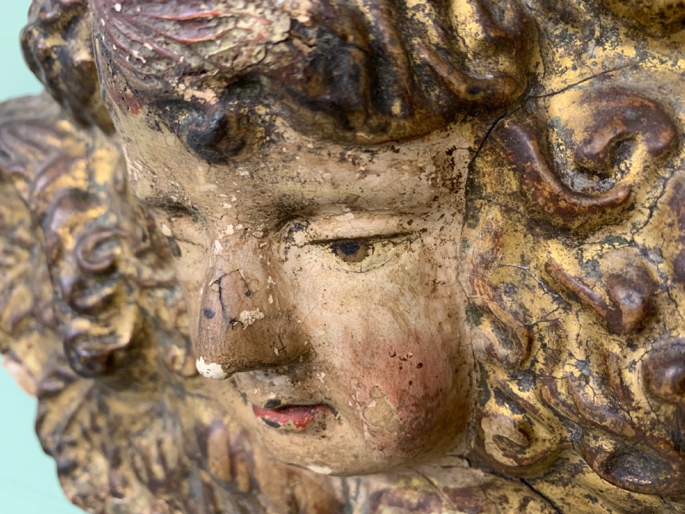 18TH CENTURY ITALIAN ANGEL WALL PANEL View V