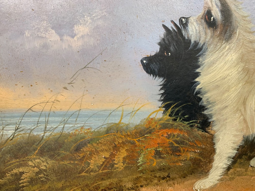LOOKING OUT TO SEA - VICTORIAN OIL ON BOARD View V