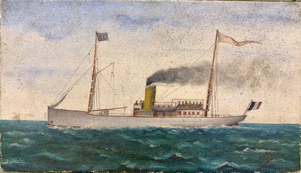 OLD FRENCH SHIP - OIL ON CANVAS View II