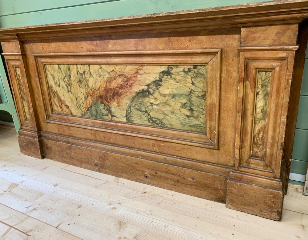 FRENCH 19th C MARBLED PAINTED CONSOLE View IV