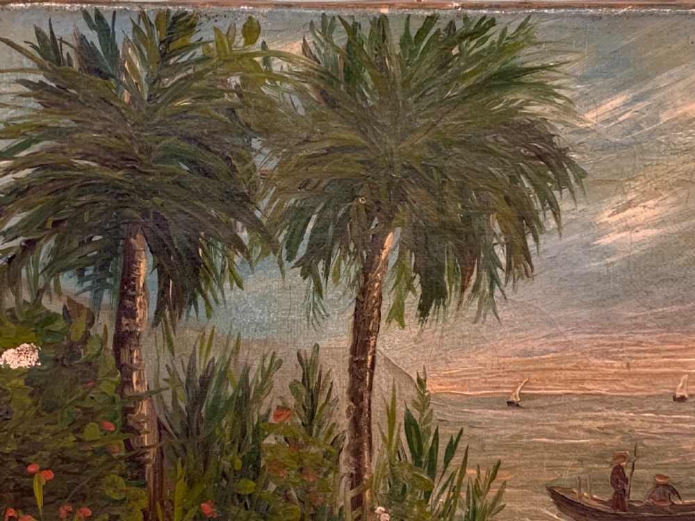 19th C OIL ON CANVAS SOUTH EAST ASIA View III