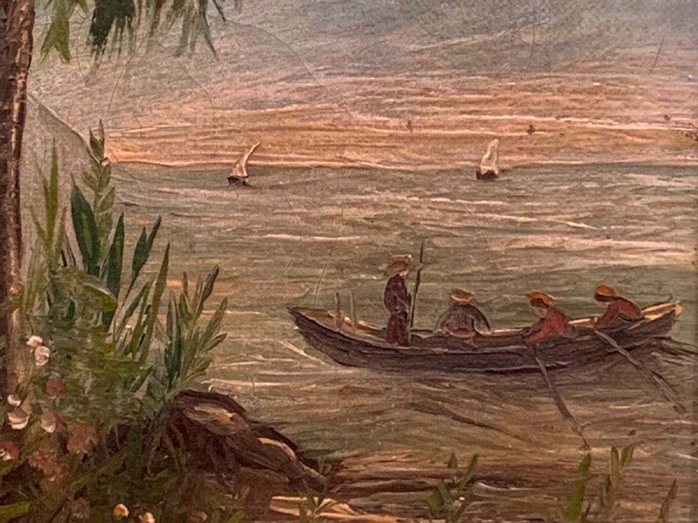 19th C OIL ON CANVAS SOUTH EAST ASIA View IV