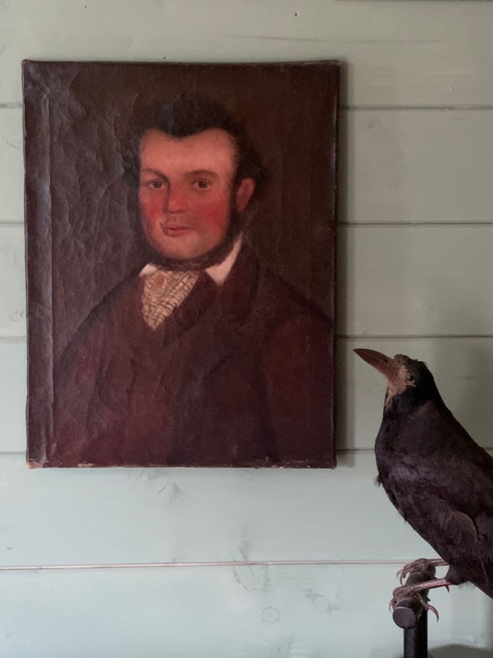 19th C NAIVE SCHOOL OIL ON CANVAS View II