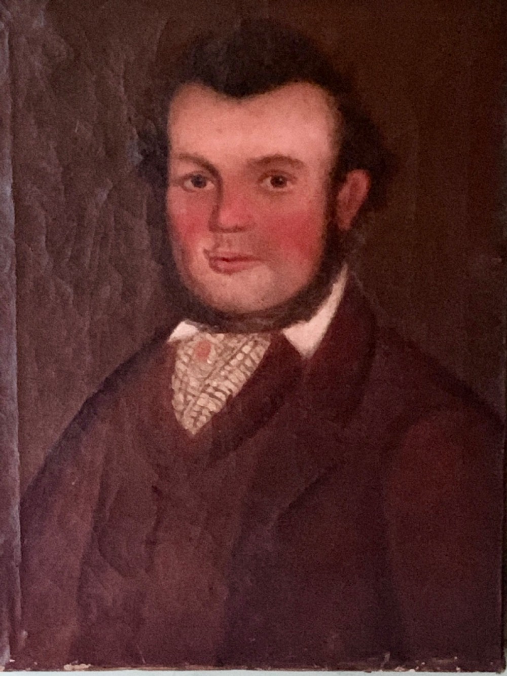 19th C NAIVE SCHOOL OIL ON CANVAS View III