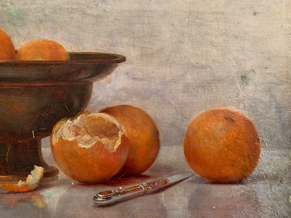 19th C English school still life of oranges View IV