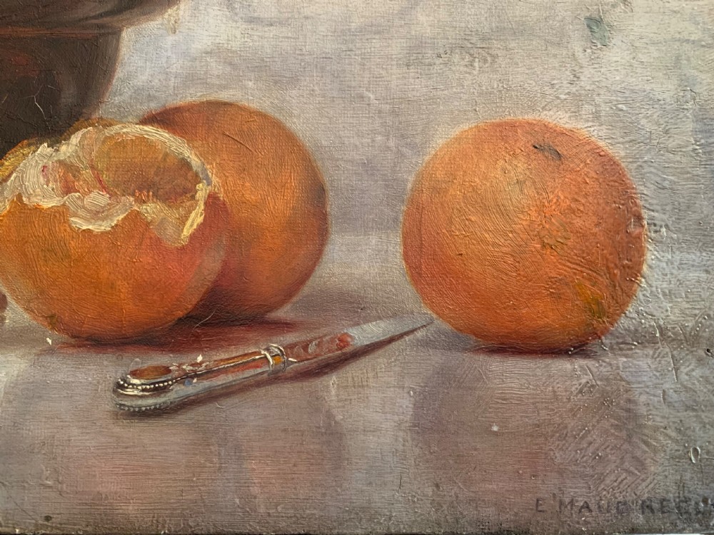 19th C English school still life of oranges View V
