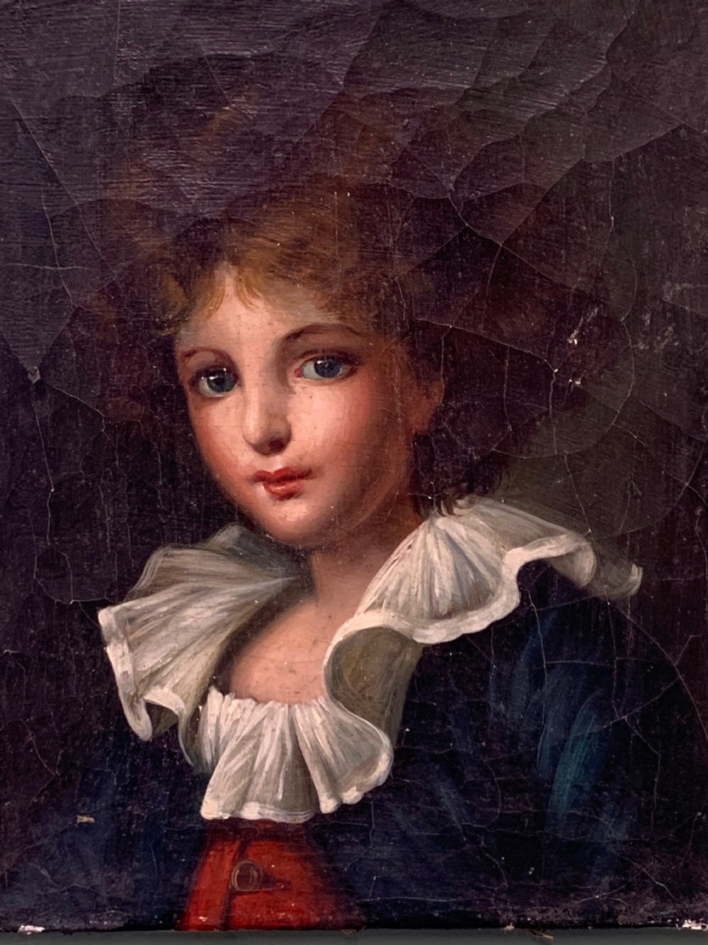 PORTRAIT OF A YOUTH - ANTIQUE OIL PAINTING