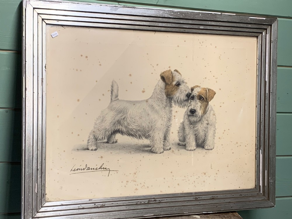 1930’s SIGNED LITHO OF TWO SEALYHAM TERRIERS View VI