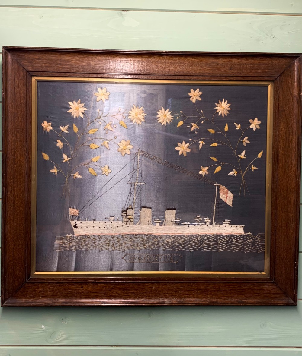 SAILORS WOOLWORK SHIP 1918 HMS SPORTIVE View III