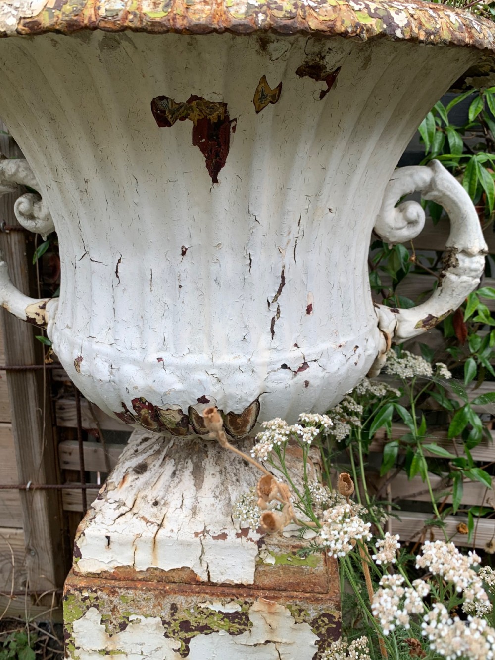 19th C GARDEN URN AND PEDESTAL View IV