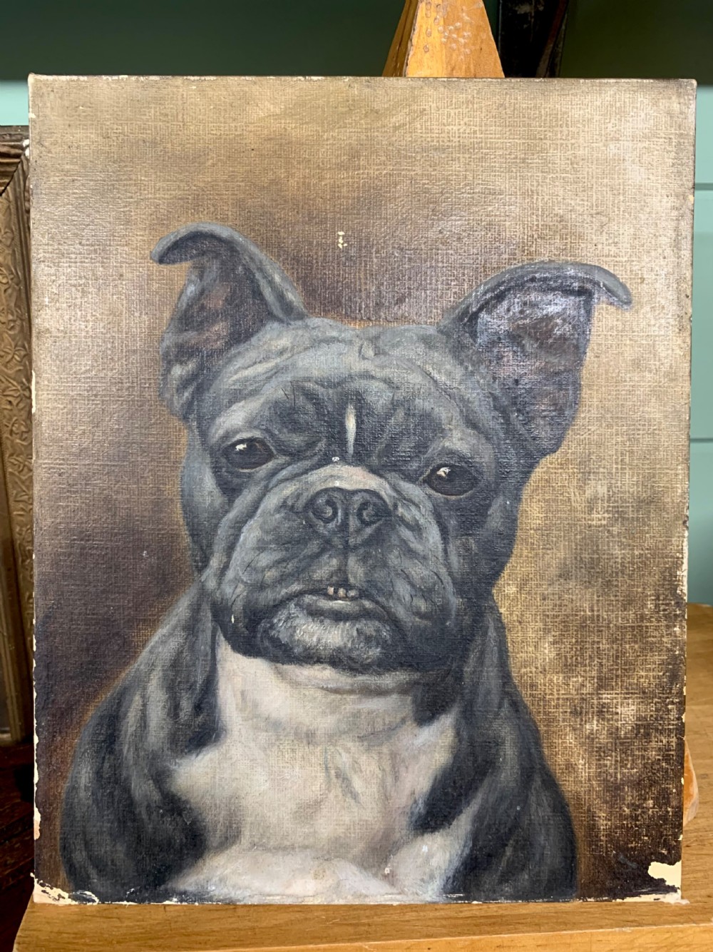 PORTRAIT OF A FRENCHIE - OIL ON ARTIST BOARD View II