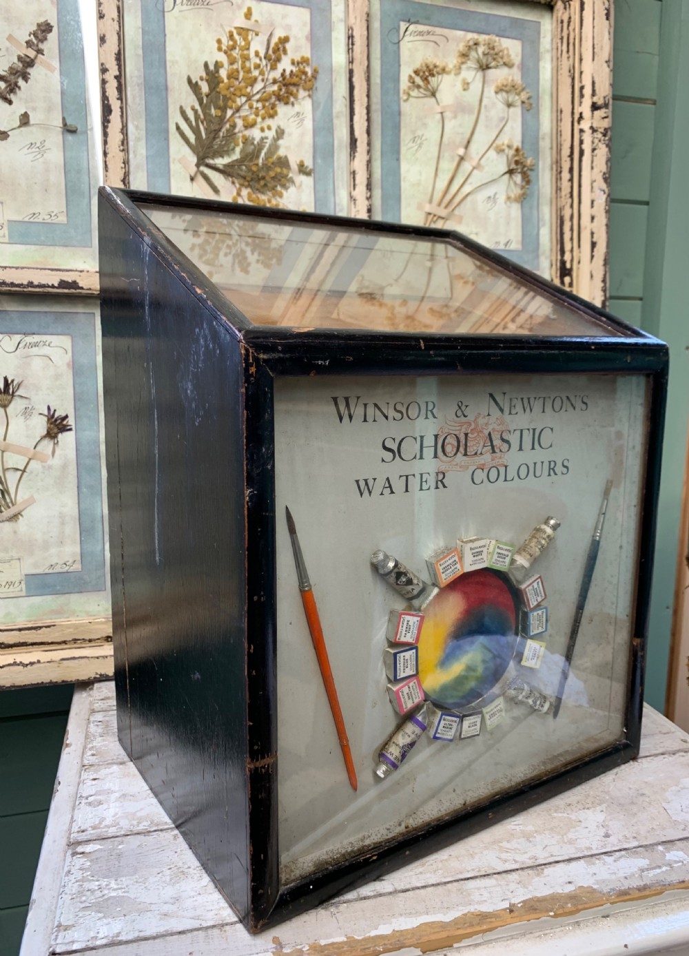 A RARE SHOP COUNTER CABINET FOR WINSOR & NEWTON