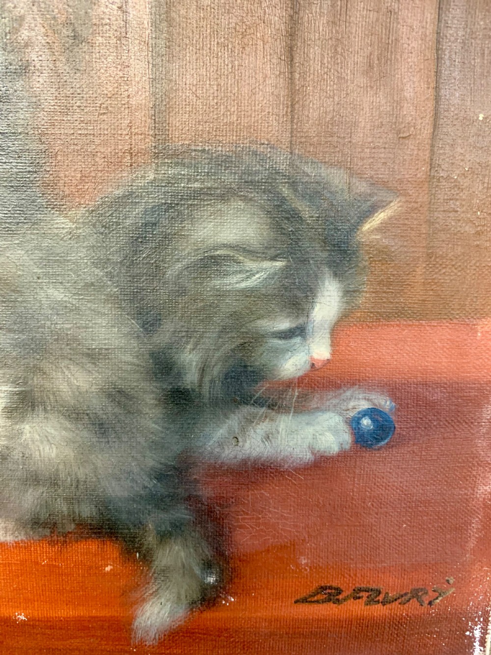 3 KITTENS - 19thC OIL ON CANVAS - FRENCH SCHOOL View V