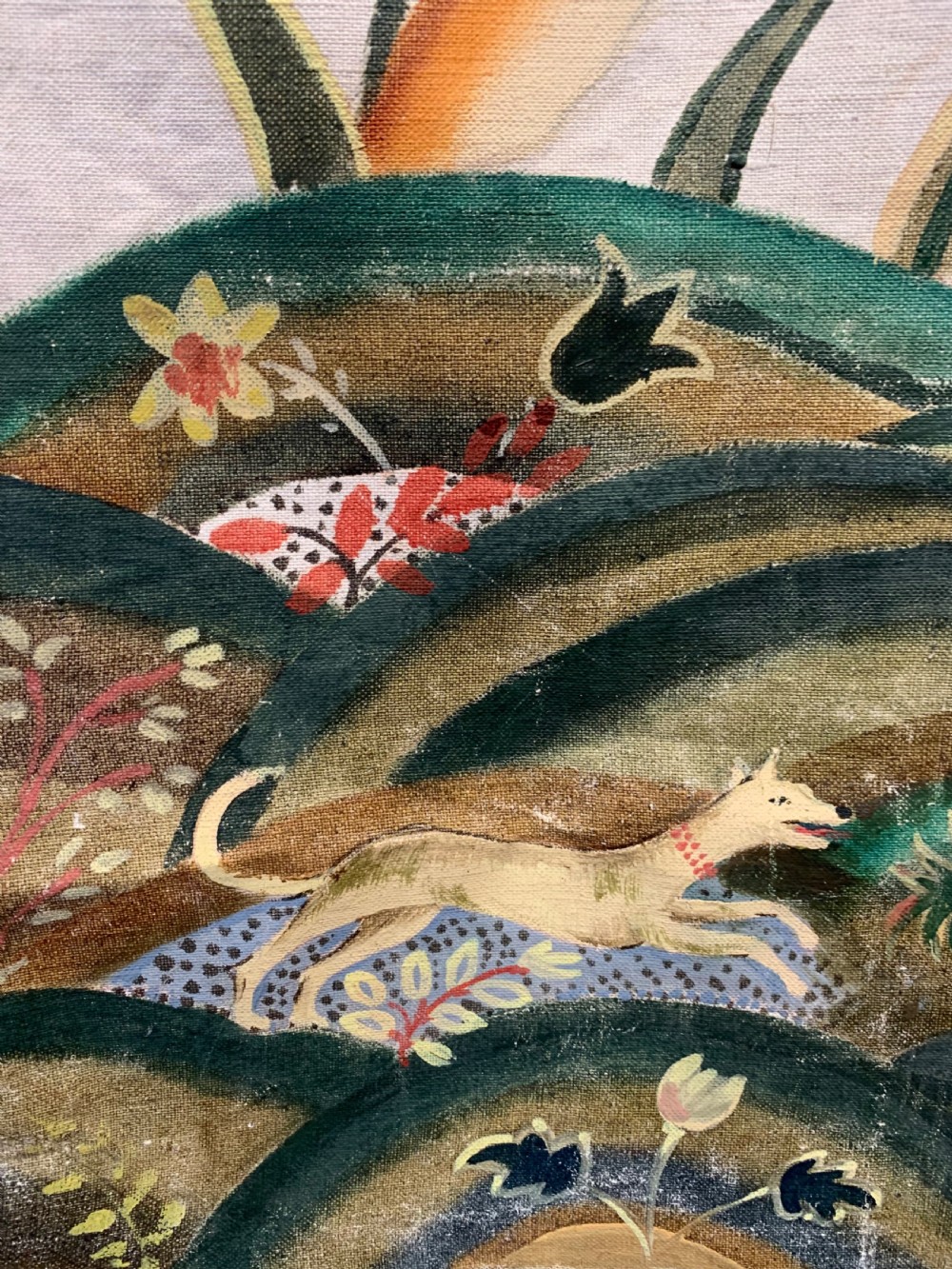 LARGE COUNTRY HOUSE HAND PAINTED WALL HANGING View VI