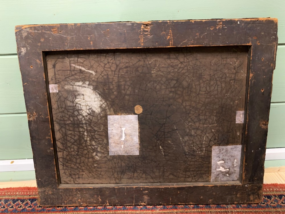 19thC NAIVE OIL PAINTING OF A FOX View VIII