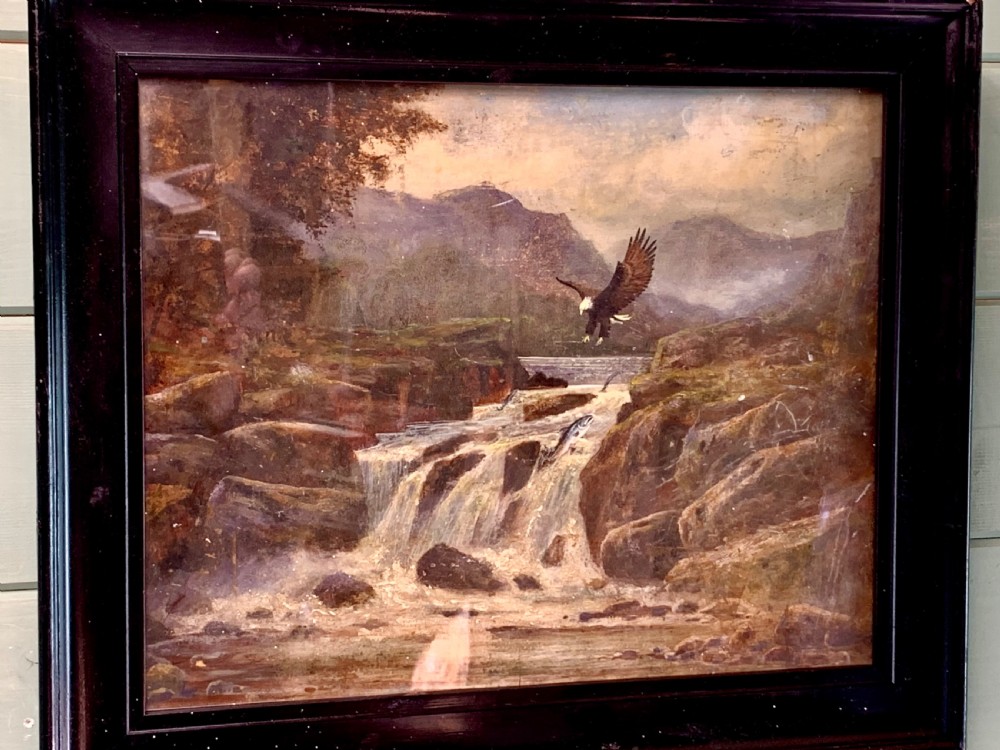 SALMON CATCH - SCOTTISH OIL ON BOARD