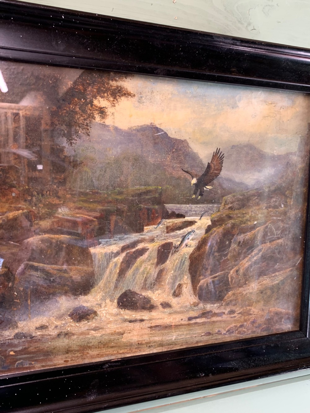 SALMON CATCH - SCOTTISH OIL ON BOARD View II