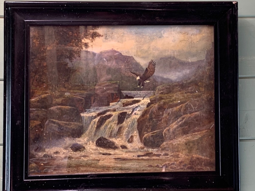 SALMON CATCH - SCOTTISH OIL ON BOARD View III