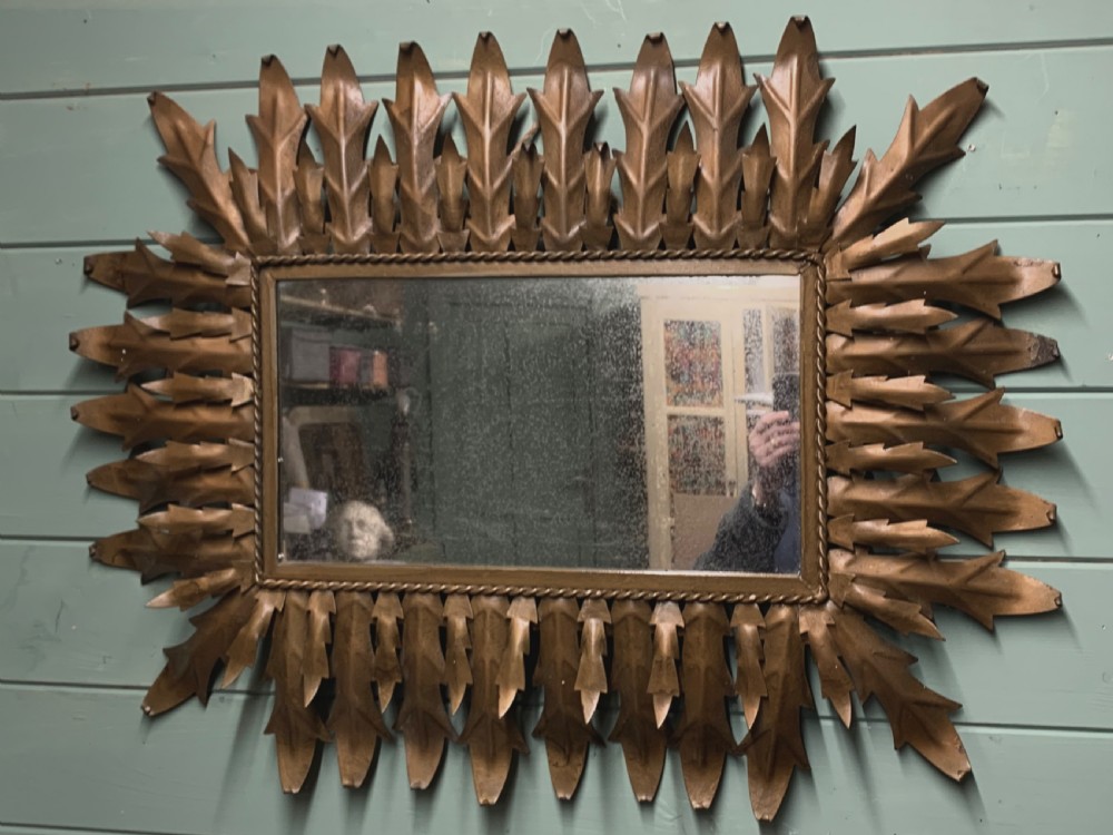 QUALITY MID CENTURY TOLEWARE MIRROR View II