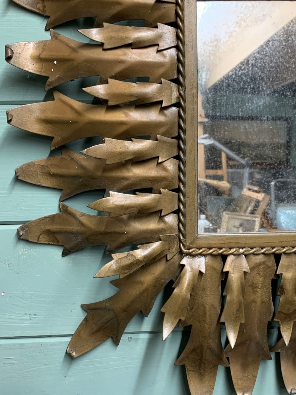 QUALITY MID CENTURY TOLEWARE MIRROR View VI
