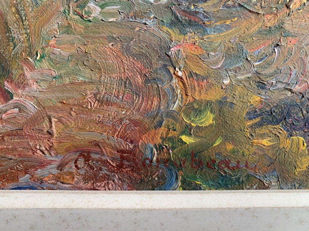 SIGNED FRENCH IMPRESSIONIST OIL ON CANVAS View IV