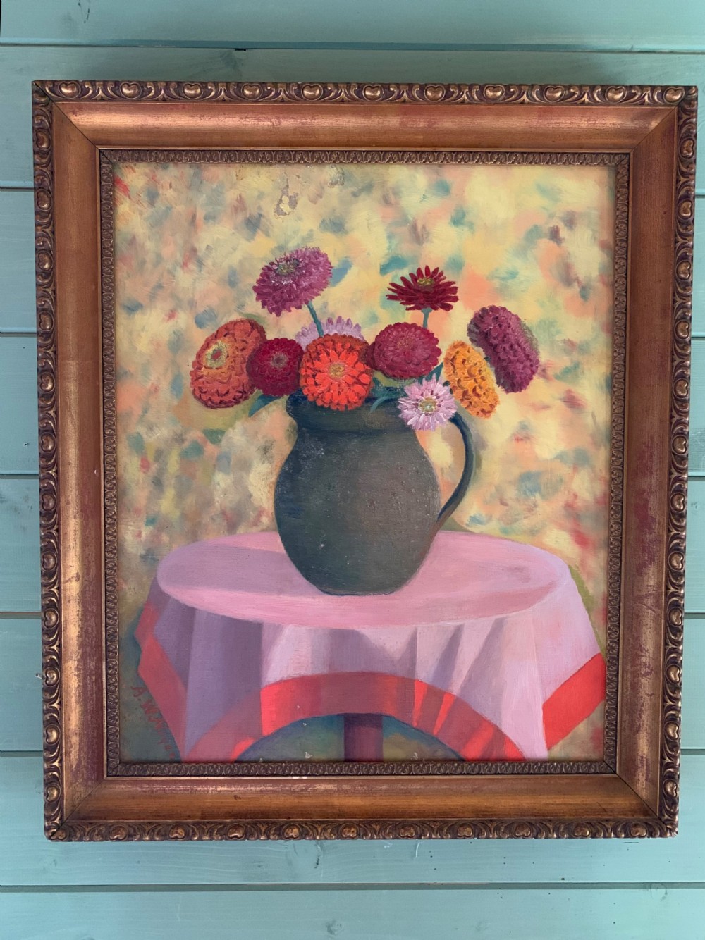 EARLY 20thC FRENCH OIL ON CANVAS STILL LIFE