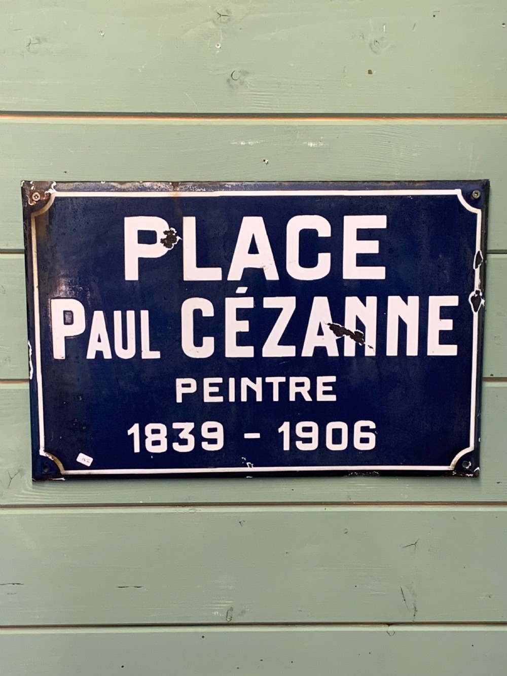 AN OLD ORIGINAL FRENCH ENAMEL STREET SIGN
