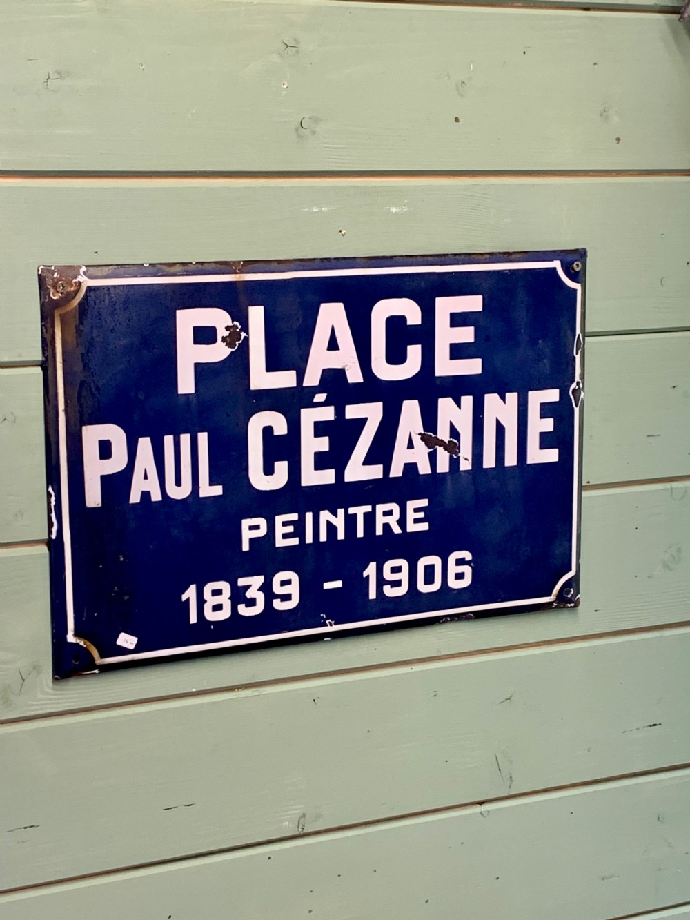AN OLD ORIGINAL FRENCH ENAMEL STREET SIGN View II