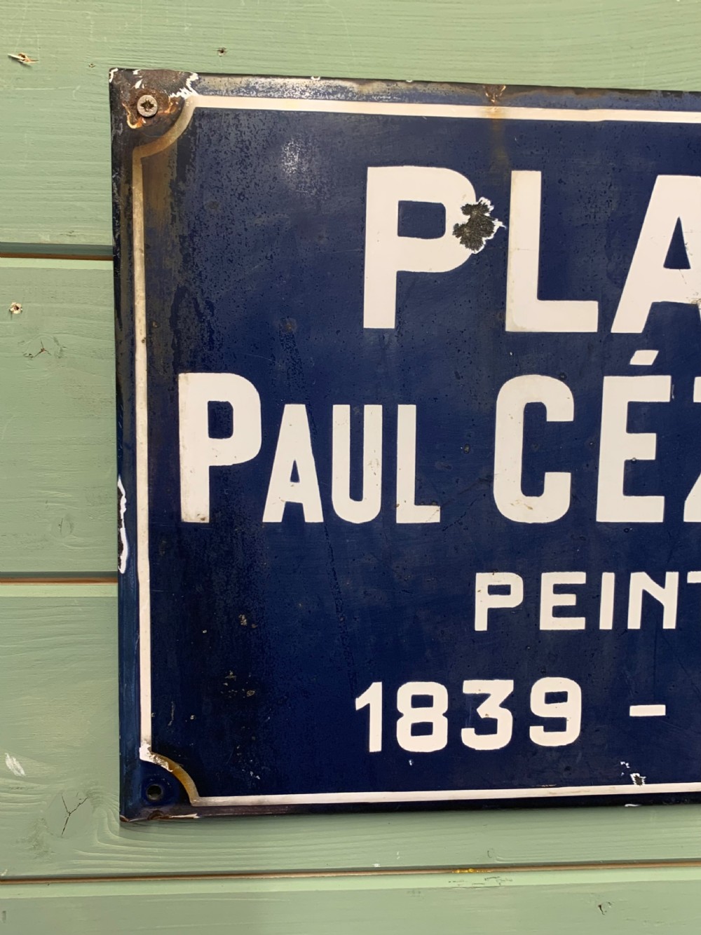 AN OLD ORIGINAL FRENCH ENAMEL STREET SIGN View III