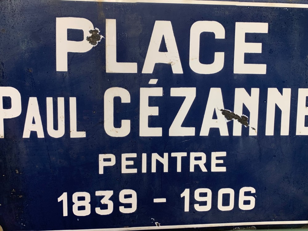AN OLD ORIGINAL FRENCH ENAMEL STREET SIGN View V