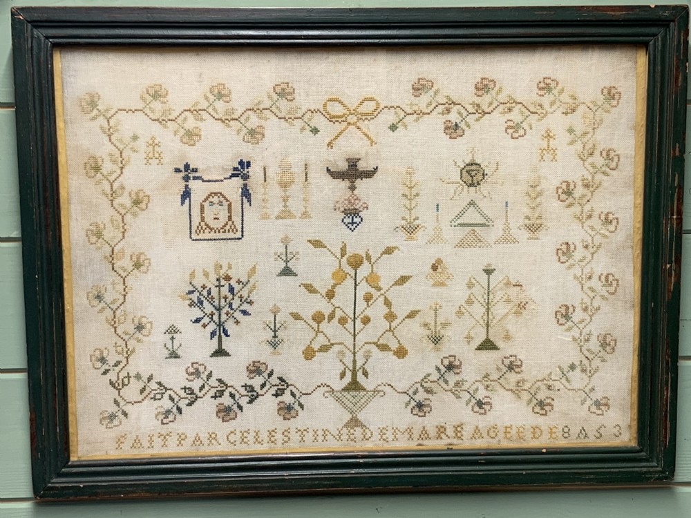 ANTIQUE FRAMED SAMPLER