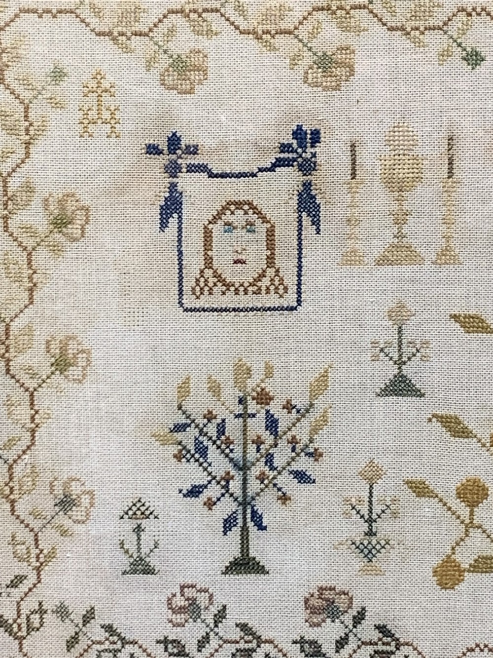 ANTIQUE FRAMED SAMPLER View II