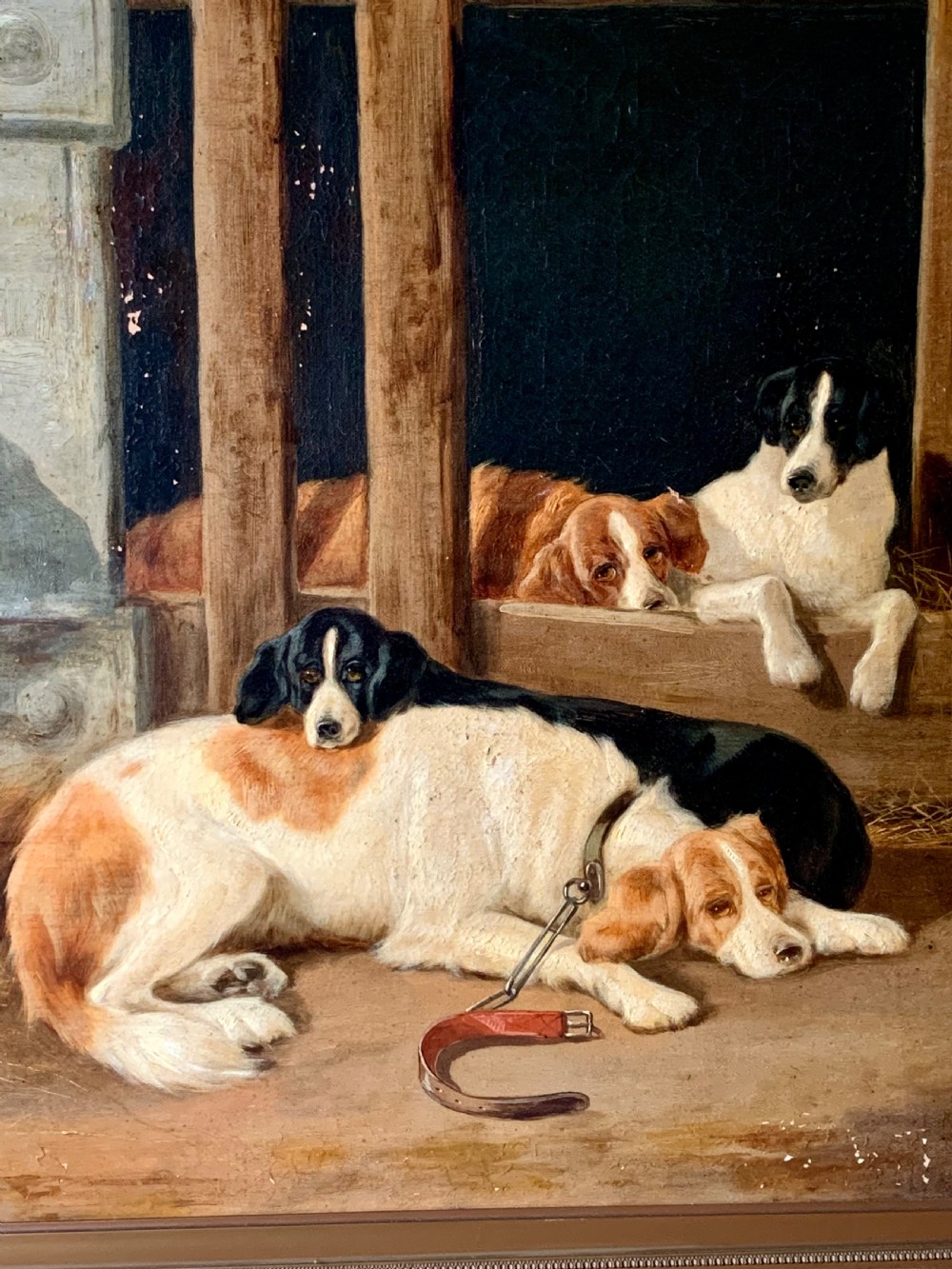 LARGE PAIR OF 19thC OILS OF DOGS BY JOHN GIFFORD View III