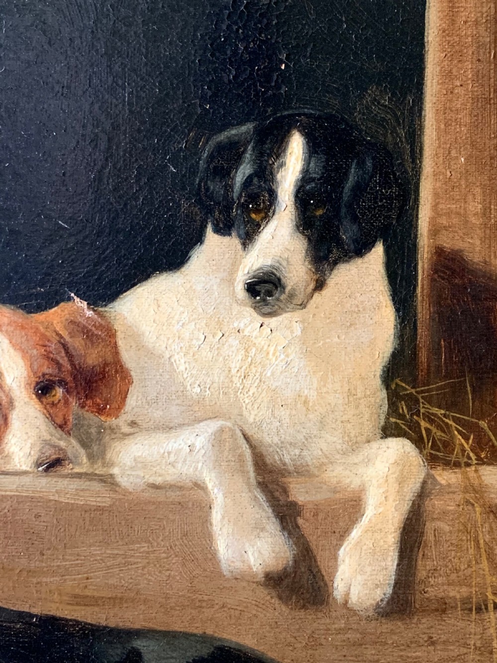 LARGE PAIR OF 19thC OILS OF DOGS BY JOHN GIFFORD View VIII