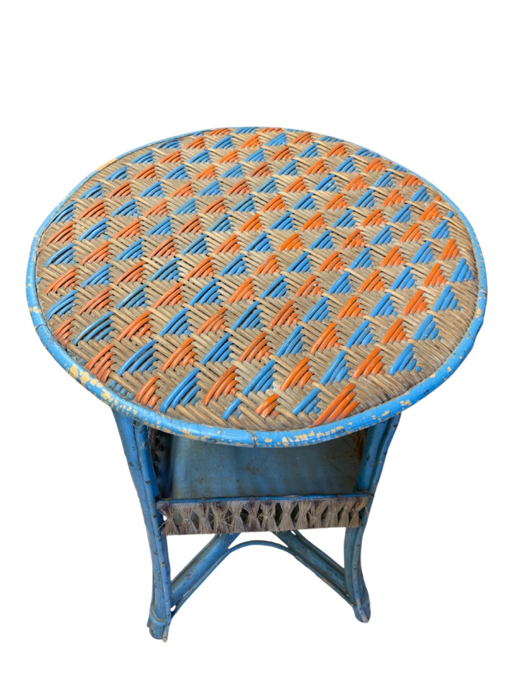 FRENCH CONSERVATORY WICKER SIDE TABLE View II